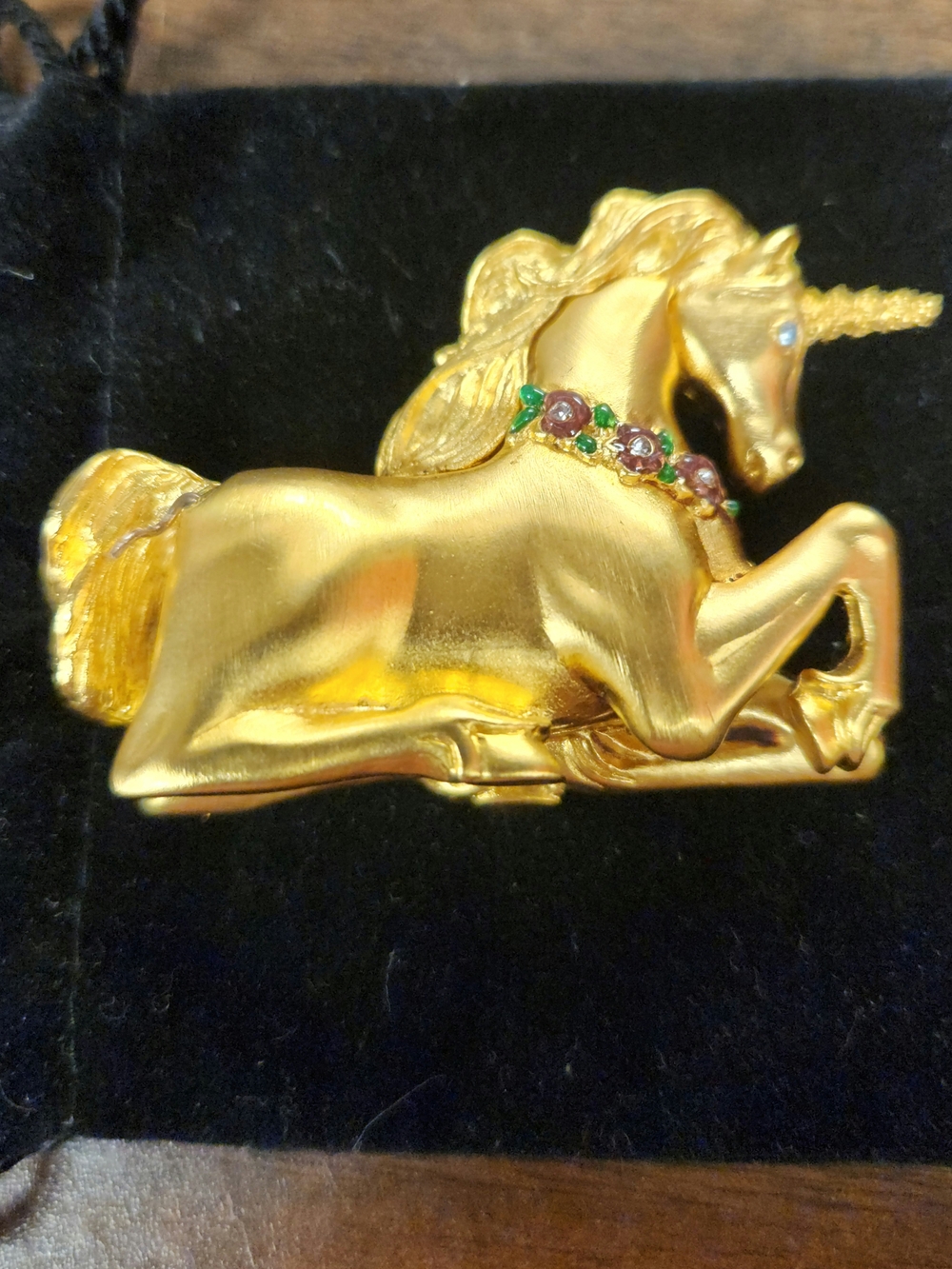 ESTEE LAUDER GOLDEN MAGICAL UNICORN 2001 PLEASURES SOLID PERFUME
